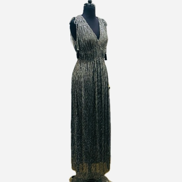 Taylor Black and Silver Goddess Gown - Picture 3 of 16